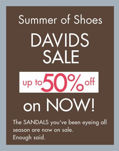 Davids Shoes Summer Sale