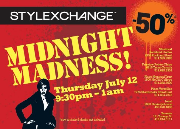 Style Exchange Midnight Madness Sale