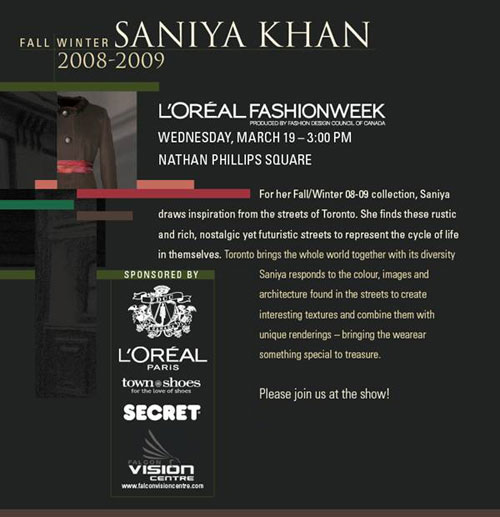 LFW Fall 2008 - Saniya Khan