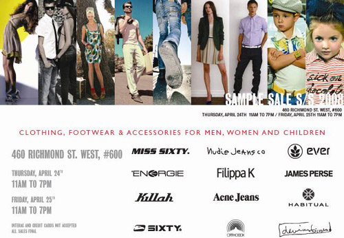 Sixty Canada Spring Summer Sample Sale 2008