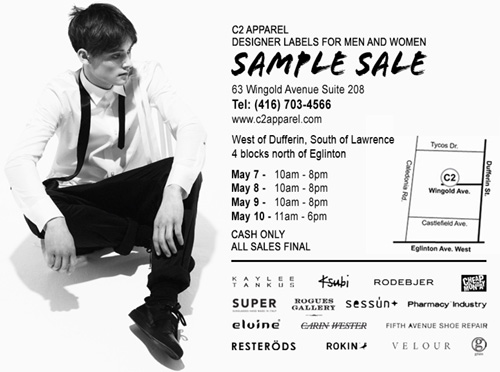 C2 Apparel Designer Brands Sample Sale