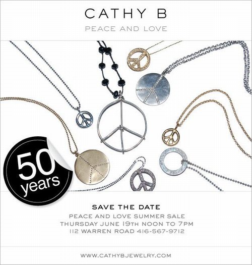 Cathy B Jewelry Peace and Love Sale