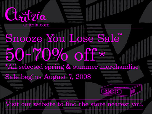 Aritzia you snooze you loose sale