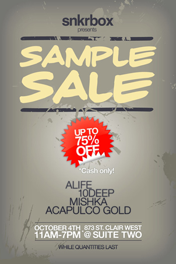 Snkrbox Sample Sale