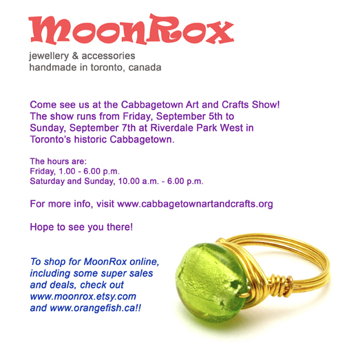 MoonRox at the Cabbagetown Art and Crafts Sale!