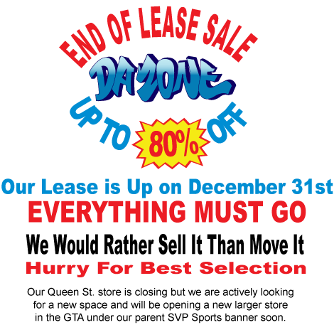 Da Zone End of Lease Sale
