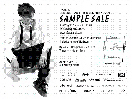 C2 Apparel Sample Sale Fall 2008