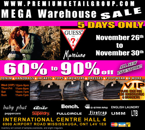 Premium Retail Group Warehouse Sale Fall 2008