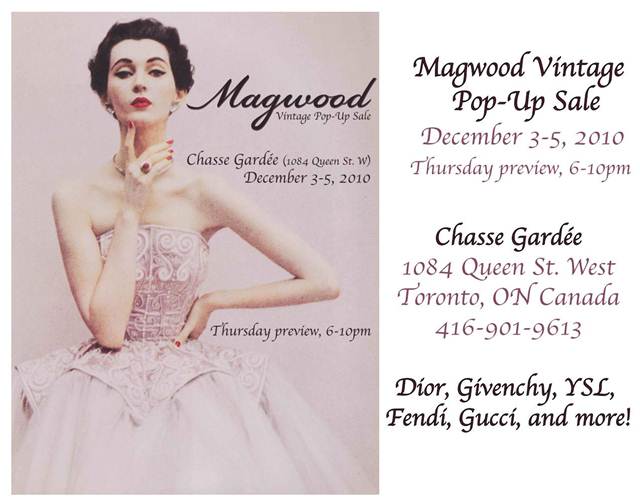 Magwood Vintage Pop-Up Sale, December 3-5, 2010 Magwood Vintage Pop-Up Sale, December 3-5, 2010
