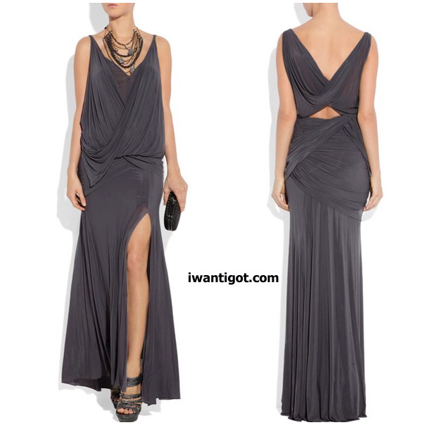 Jersey Grecian-draped Gown by Donna Karan