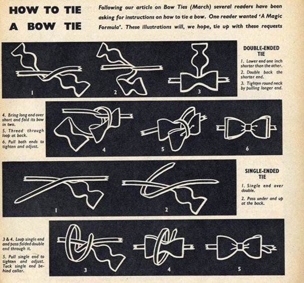 How to Tie a Bowtie, Vintage Style