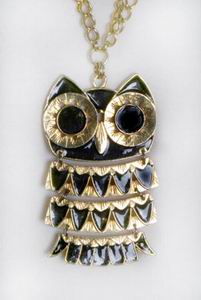 1970'S Owl Necklace Pendant