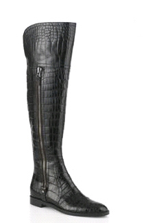 Black Croc Riding Boots