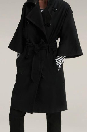 Club Monaco 3/4 Wide Sleeve Double Breasted Trench