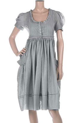 Alexander McQueen Pintuck pleated cotton dress