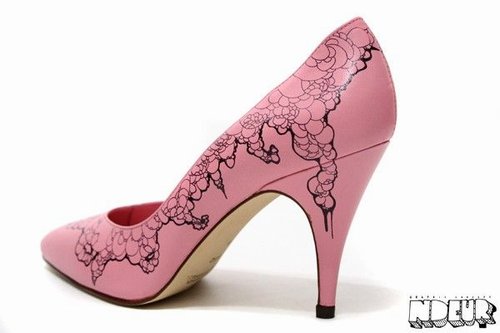 Hand painted shoes by NDEUR - Lichen