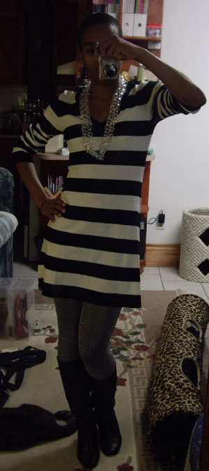 H&M Striped sweater dress
