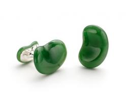 Elsa Peretti bean cuff links for Tiffany & Co. in Green Jade