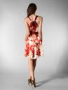 Christopher Deane Watercolor Print Dress in Red back