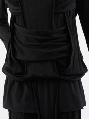 Rei Kawakubo (Japanese, b. 1942) for Comme des GarÃ§ons (Japanese, founded 1969). Dress (detail), 1983. Black wool jersey. The Metropolitan Museum of Art, New York, Gift of Muriel Kallis Newman, 2003 (2003.79.21).