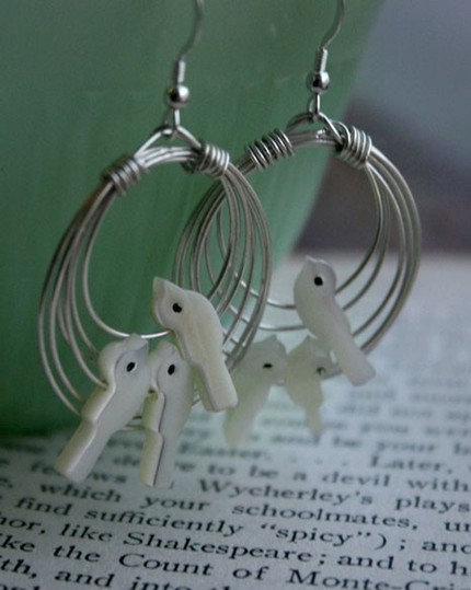 Petit flock earrings by Petitsbijoux