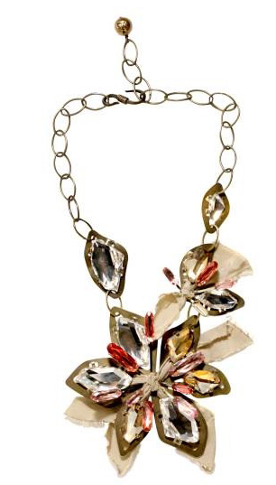 Lanvin Metal Flower Necklace