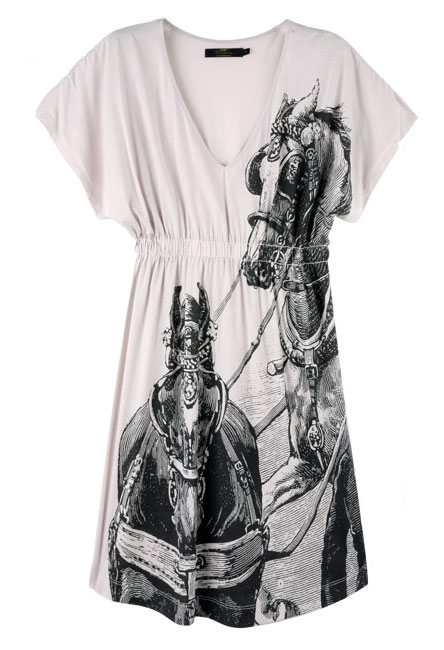 Horse Print Jersey Dress by Thomas Burberry