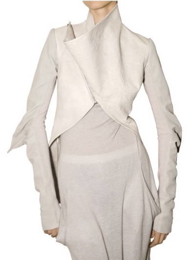 Rick Owens Elbow Wing Cropped Front Leather Jacket Fall 2009