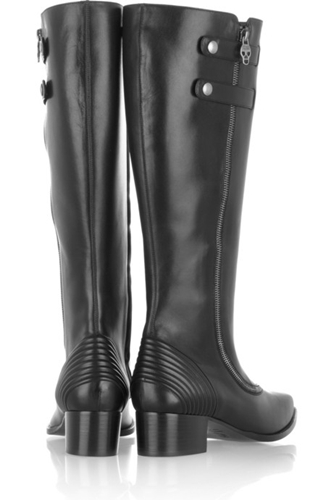Leather riding boots by Alexander McQueen 