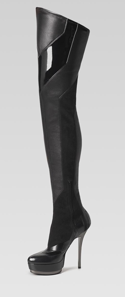 division' high heel over-the-knee platform boots by Gucci
