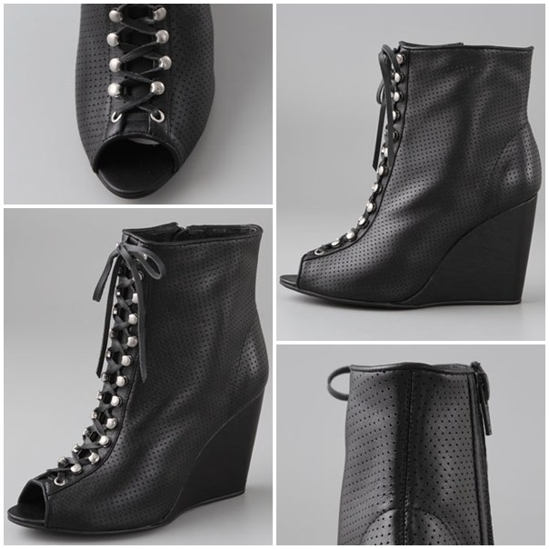 i want: Rockaway Perforated Wedge Booties by Madison Harding | I want ...