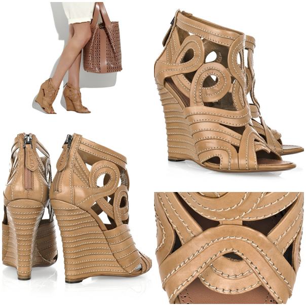 Alaïa Leather wedge sandals Alaïa Leather wedge sandals