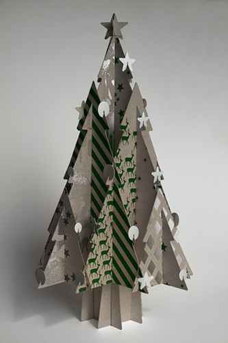 Christmas Trees in Recycled Cardboard by Boutique Cascades MODERNO