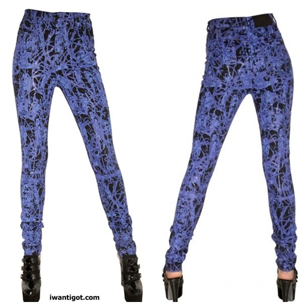 Graffiti-print high-waisted jeans by Proenza Schouler x JBrand