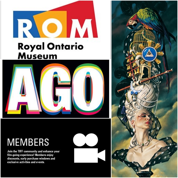 ROM Membership, AGO Membership, TIFF Membership, Opera Atelier The Magic Flute Tickets