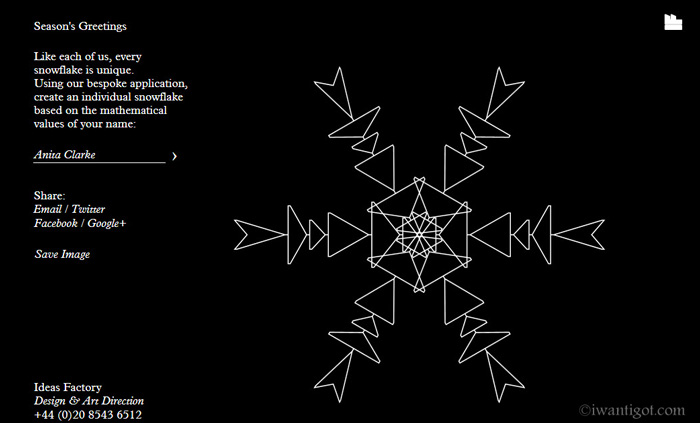 Anita Clarke Snowflake by Ideas Factory