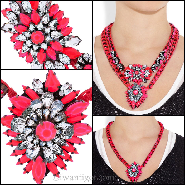 Silver-plated Swarovski Crystal Necklaces by Shourouk